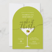 30グリーンマルティニ30歳の誕生日パーティー 招待状 (正面)