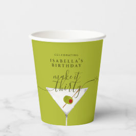 30グリーンマルティニ30歳の誕生日パーティー 紙コップ