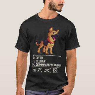 30コットンのよだれドイツ+シェパード+ヘア Tシャツ