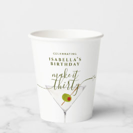 30シックなMartini 30th誕生日パーティー 紙コップ