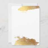 30スタイリッシュ歳の誕生日招待状フェイク金ゴールド 招待状 (裏面)