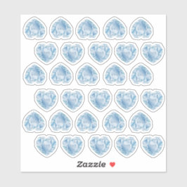 30ダイヤモンドハート水彩追加モノグラム結婚ズ シール