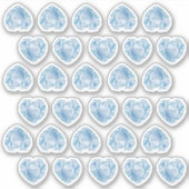 30ダイヤモンドハート水彩追加モノグラム結婚ズ シール (正面)