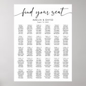 30テーブル席の座席表を見つける ポスター (正面)