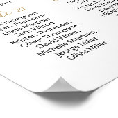 30テーブル座席表プランを見つける ポスター (角)