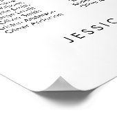 30テーブル私たちお気に入りのの人の座席図プラン ポスター (角)