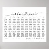 30テーブル私たちお気に入りのの人の座席図プラン ポスター (正面)