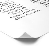 30テーブル私たちお気に入りのの人の座席図プラン ポスター (角)