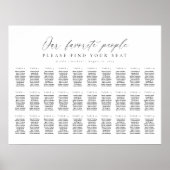 30テーブル私たちお気に入りのの人の座席図プラン ポスター (正面)