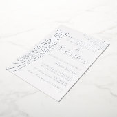 30ドルと素晴らしい！シルバードレス30歳の誕生日 箔招待状 (回転した状態)