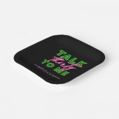 30ネオングリーン&ピンク汚い私に30話す ペーパープレート (傾斜あり)