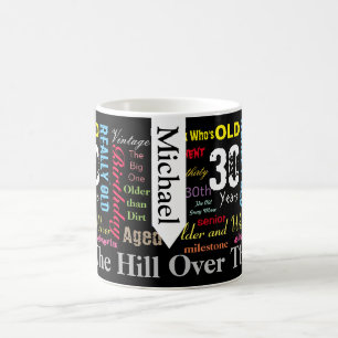 30ハッピーバースデーインGraffitiスタイル コーヒーマグカップ