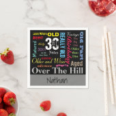 30ハッピーバースデーインGraffitiスタイル スタンダードカクテルナプキン (インサイチュ)