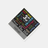 30ハッピーバースデーインGraffitiスタイル スタンダードカクテルナプキン (角)