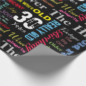 30ハッピーバースデーインGraffitiスタイル ラッピングペーパー (角)