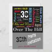 30ハッピーバースデーインGraffitiスタイル 招待状 (正面)