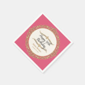 30ハッピーバースデーパーティーお祝いラウンドデコール スタンダードカクテルナプキン (角)