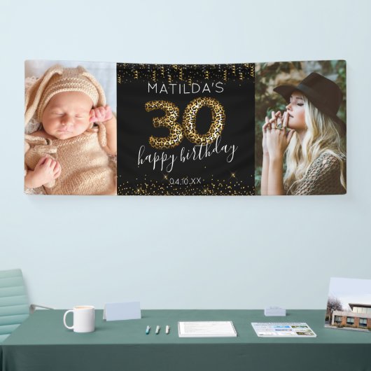30ハッピーバースデーフォトバナー 横断幕 (トレードショー)
