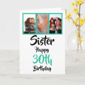30ハッピーバースデー姉妹写真コラージュカード カード (黄色い花)