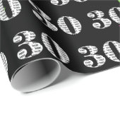 30ハッピーバースデー風船（黒） ラッピングペーパー (ロールコーナー)