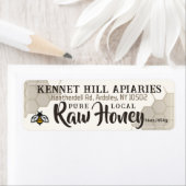 30ハニカム&かわいい蜂の生のローカル蜂蜜ラベル ラベル (インサイチュ)