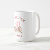 30パーソナライズされたと素晴らしい花 コーヒーマグカップ (正面右)