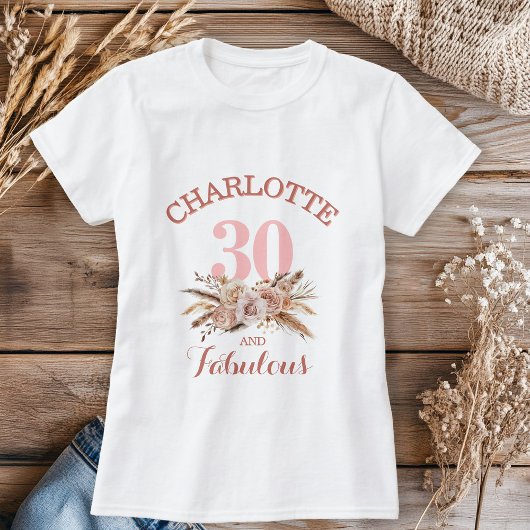 30パーソナライズされたと素晴らしい花 Tシャツ