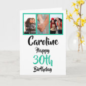 30パーソナライズされたハッピーバースデー写真集 カード (黄色い花)