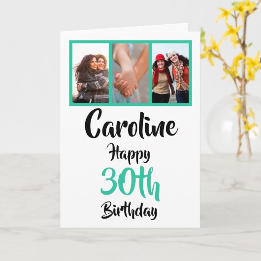 30パーソナライズされたハッピーバースデー写真集 カード (黄色い花)