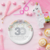 30パーソナライズされた周年結婚フローラ ペーパープレート (パーティー)
