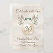 30パーソナライズされた周年結婚招待状 招待状 (正面/裏面)