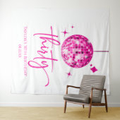 30ピンクディスコボール30歳の誕生日パーティー タペストリー (インサイチュ(横))