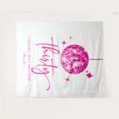 30ピンクディスコボール30歳の誕生日パーティー タペストリー (正面(横))