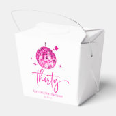 30ピンクディスコボール30歳の誕生日パーティー フェイバーボックス (裏面サイド)