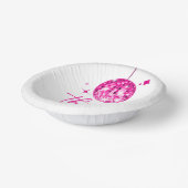 30ピンクディスコボール30歳の誕生日パーティー ペーパーボウル (傾斜あり)