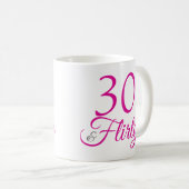 30ピンク気のあるそぶりをしたとグレーの誕生日 コーヒーマグカップ (正面右)