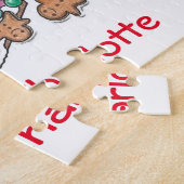 30ピース　名前入　ミーアキャット　ピンク　 ジグソーパズル (側面)