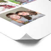 30フォトコラージグリッド – 文字ボックス – 白黒 ポスター (角)