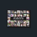 30フォトコラージグリッド – 2文字ボックス – 白黒 キャンバスプリント<br><div class="desc">30 SQUAREの写真を使用して個人の写真コラージュを作成する。このモダンクリーンなレイアウトには、2つの文字ブロックが含まれる。トレンディースクリプトでは1つ、ファミリ名または名前を追加するにはサンセリフフォントでは1つ。領域の背景色を変更でカスタマイズきる。***この写真最高のレイアウトの結果は数々の、アップロードする前に写真を四角に切り取る。または被写体を中心に写真を使用する。***</div>