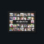 30フォトコラージグリッド – 2文字ボックス – 白黒 キャンバスプリント<br><div class="desc">30 SQUAREの写真を使用して個人の写真コラージュを作成する。このモダンクリーンなレイアウトには、2つの文字ブロックが含まれる。トレンディースクリプトでは1つ、ファミリ名または名前を追加するにはサンセリフフォントでは1つ。領域の背景色を変更でカスタマイズきる。***この写真最高のレイアウトの結果は数々の、アップロードする前に写真を四角に切り取る。または被写体を中心に写真を使用する。***</div>