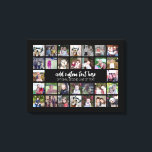 30フォトコラージグリッド – 2文字ボックス – 白黒 キャンバスプリント<br><div class="desc">30 SQUAREの写真を使用して個人の写真コラージュを作成する。このモダンクリーンなレイアウトには、2つの文字ブロックが含まれる。トレンディースクリプトでは1つ、ファミリ名または名前を追加するにはサンセリフフォントでは1つ。領域の背景色を変更でカスタマイズきる。***この写真最高のレイアウトの結果は数々の、アップロードする前に写真を四角に切り取る。または被写体を中心に写真を使用する。***</div>