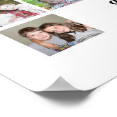 30フォトコラージグリッド – 2文字ボックス – 白黒 ポスター (角)