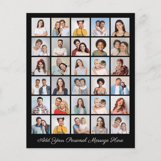 30フォトコラージュあいさつ文を追加する紙シート (正面)