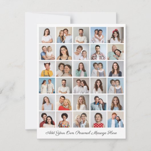 30フォトコラージュ自分のグリーティングカードを追加 (正面)