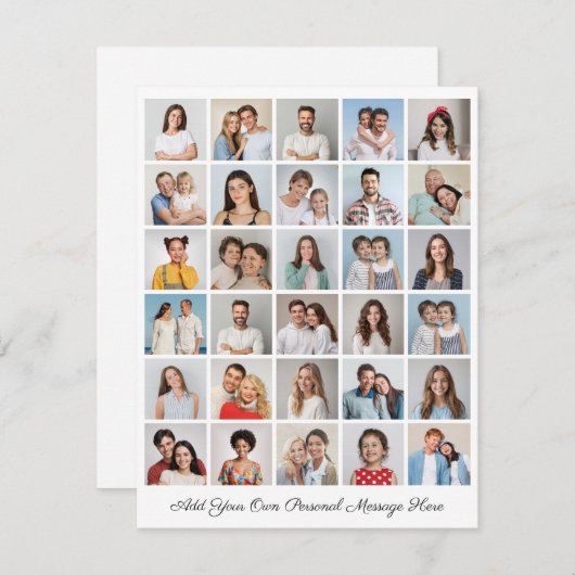 30フォトコラージュ自分のグリーティングカードを追加 (正面/裏面)