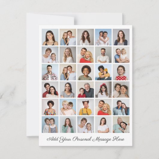 30フォトコラージュ自分のグリーティングカードを追加 (正面)