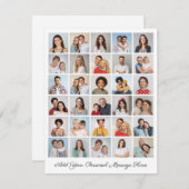 30フォトコラージュ自分のグリーティングカードを追加 (正面/裏面)