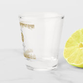 30モダンと素晴らしい金ゴールドギッターパーソナライズされた ショットグラス (右)