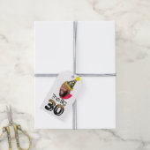 30モダンパーソナライズされた歳の誕生日の写真 ギフトタグ (より糸付き)