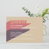 30モダン回目のサプライズパーティー。成人40歳の誕生日 招待状 (スタンド正面)